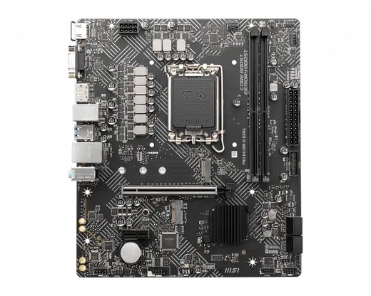 MSI PRO H610M-G DDR4 1700P DDR4 SES GLAN DP/HDMI/VGA SATA3 USB3.2 mATX alternatif görünüm