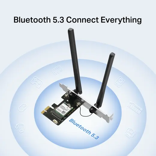 TP-LINK MA80XE AX3000 Wıfı6 Bluetooth 5.3 PCIe Kablosuz Adaptör görseli 2