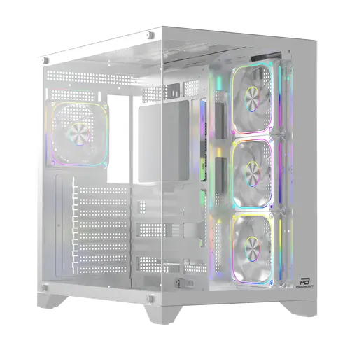 POWERBOOST 750W 80+ BRONZE PB-C9025W 4-ARGB Fanlı Gaming Mid-Tower PC Kasası Beyaz görseli 6