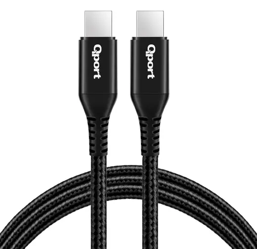 QPORT Q-TYPE-C1 1.5M TYPE-C 100W SUPER HIZLI PD SARJ VE DATA KABLOSU alternatif görünüm