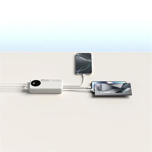 S-link IP-G220 20000mAh PD20W+QC3.0 Dahili Kablolu Beyaz LCD Taşınabilir Pil Şarj Cihazı Powerbank alternatif görünüm
