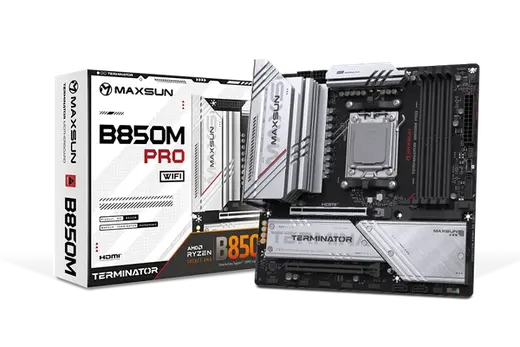 MAXUN TERMINATOR B850M PRO WIFI6E DDR5 HDMI-DP TYPEC PCIE 5.0 AM5 mATX görseli 6