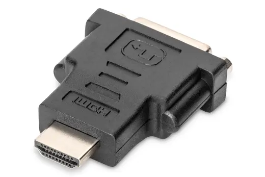 DIGITUS AK-330505-000-S HDMI Adaptörü, HDMI Tip A Erkek <-> DVI-I (24+5) Dişi, Full HD, siyah renk alternatif görünüm