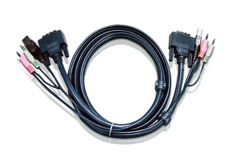 ATEN ATEN-2L-7D02UD USB DVI-D CIFT BAGLANTI KVM KABL. 1.8mt