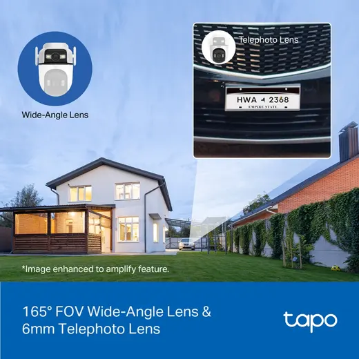TP-LINK 3MP Dual Lens PT Speed Dome Wıfı Kablosuz Pan-Tilt IP Kamera Tapo C545D görseli 4