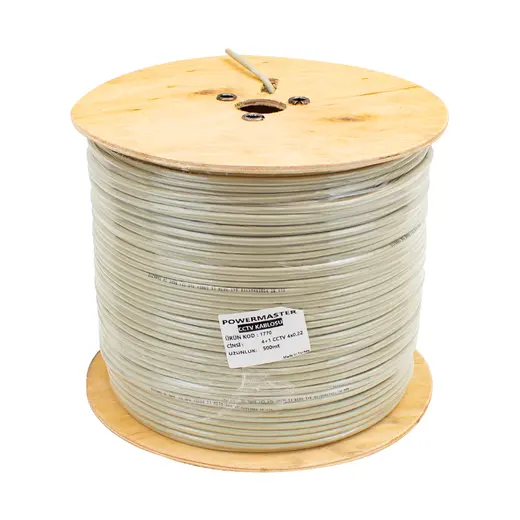 POWERMASTER BAKIR (CU) 4+1 X 0.22 MM CCTV KAMERA KABLOSU (500 METRE) alternatif görünüm