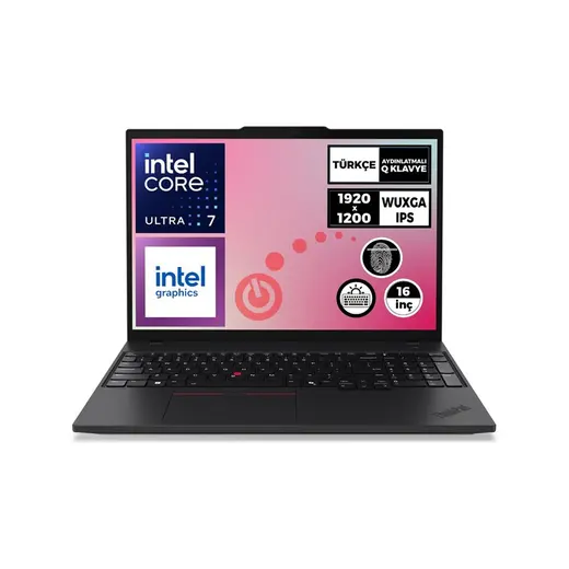 LENOVO NB E16 THINKPAD 21MA008YTX ULTRA5 125U 16GB 512SSD O/B 16 DOS (3 YIL GARANTİ) görseli 1