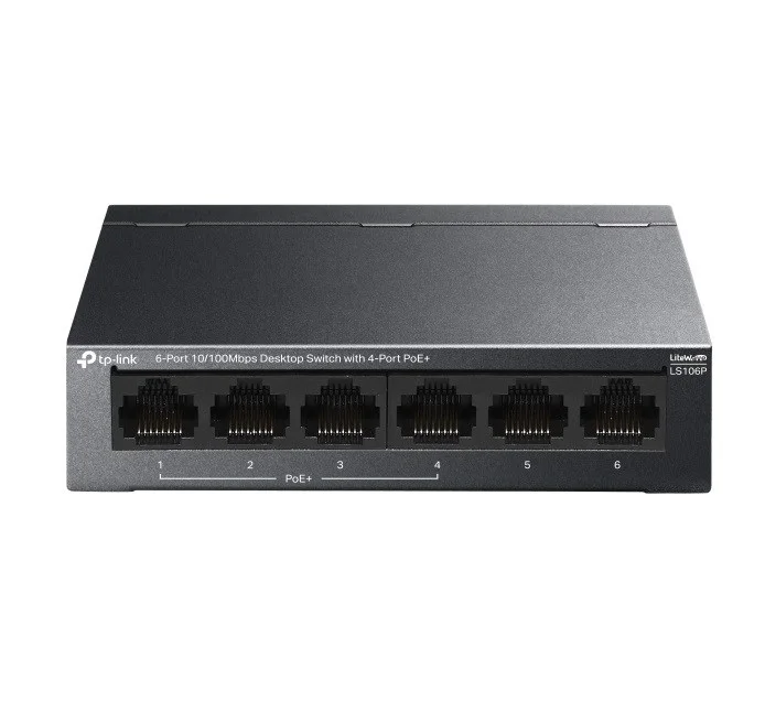 Tp-Link 6Port 10/100 Mbps 4xPoE 65W(LS106P)