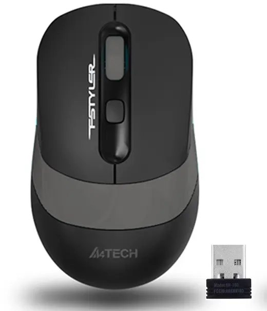 A4 TECH FG10 KABLOSUZ OPTIK MOUSE SIYAH/GRI