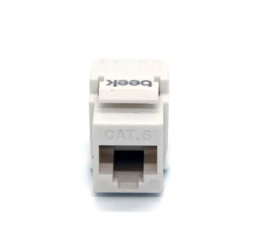 BEEK BN-KJ6-U0-WH CAT 6 Keystone Jack, zırhsız/unshielded, 250 MHz acc. ISO/IEC 11801:2002 AM2:2009/09, beyaz renk alternatif görünüm