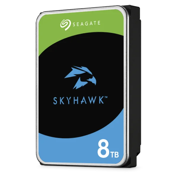 SEAGATE SKYHAWK 8 TB 256MB SATA3 180TB/Y RV 7/24 (ST8000VX010)