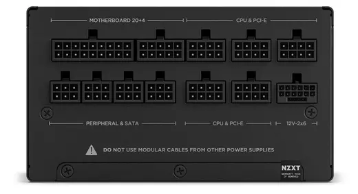 NZXT 1200W 80+ GOLD C1200 PA-2G2BB-EU Tam Modüler Power Supply görseli 3