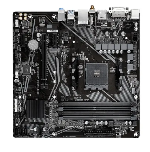 Gigabyte A520M DS3H AC AM4 D4 Dvi-D Hdmi Dp