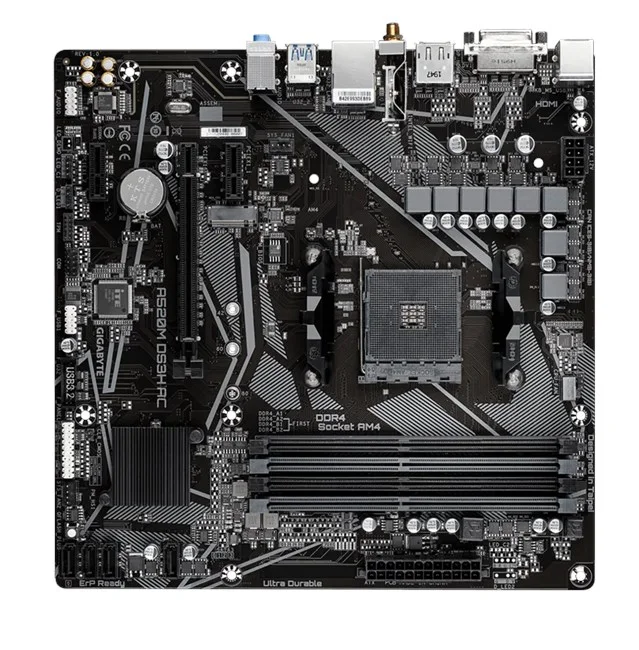Gigabyte A520M DS3H AC AM4 D4 Dvi-D Hdmi Dp