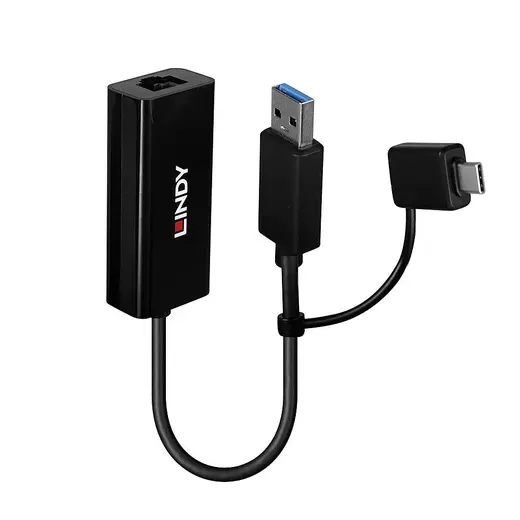 LINDY LIN-43412 USB 3.2 Gen 1 Gigabit Ethernet Çevirici USB 3.2 Gen 1 Gigabit Ethernet Converter alternatif görünüm