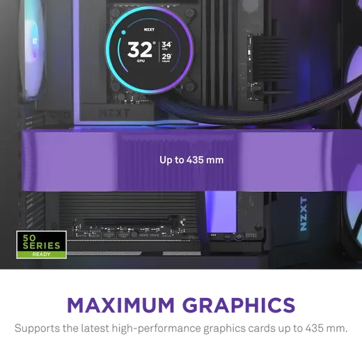NZXT H9 FLOW RGB 2025 CM-H92FB-P1 Dual-Chamber EATX PC Kasası görseli 5