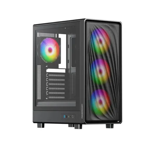 POWERBOOST 650W 80+ BRONZE PBA5065B-650W Gaming Mid-Tower PC Kasası görseli 3