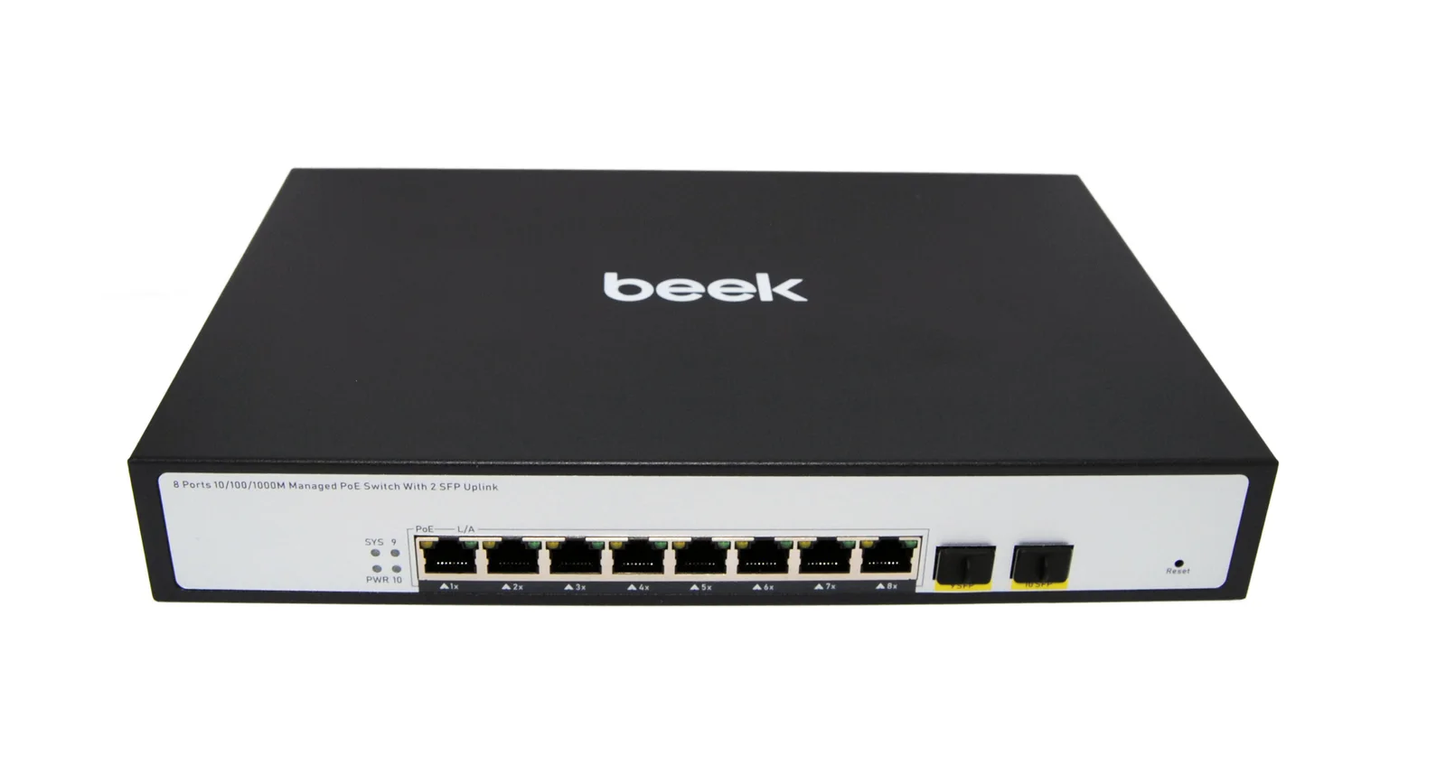 BEEK BN-GS-2082PW L2 Yönetilebilir PoE Switch 8 x 10/100/1000Mbps IEEE802.3af/at PoE+ port (Port başına 30.8 watt)