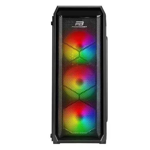 POWERBOOST 600W 80+ VK-P15B 4-ARGB Fanlı Gaming Mid-Tower PC Kasası görseli 5
