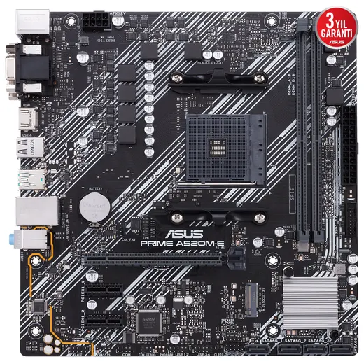ASUS A520M-E PRIME CSM DDR4 HDMI DP PCIE 4.0 AM4 mATX görseli 5