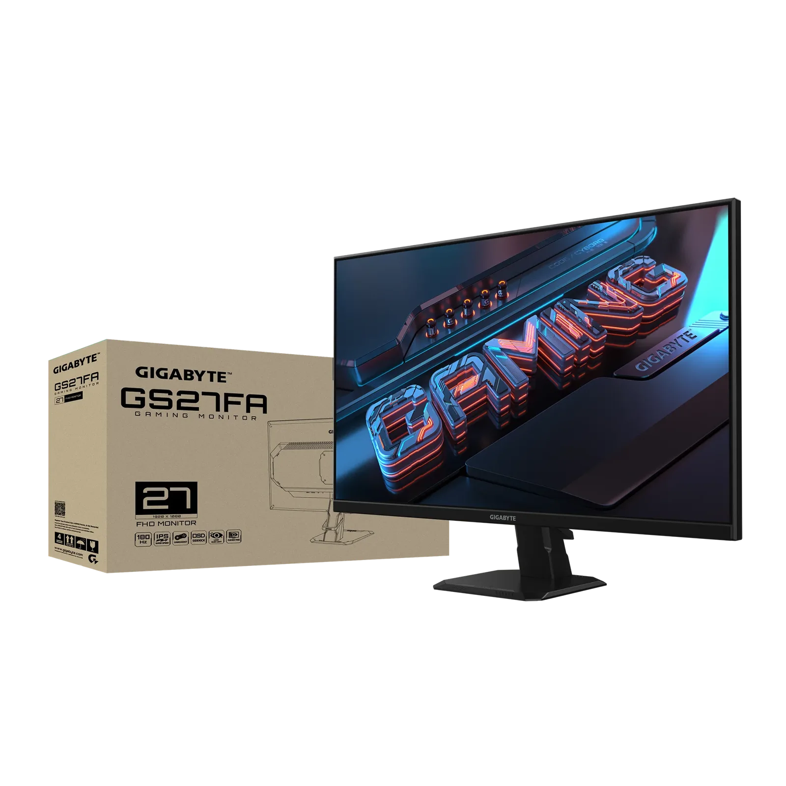 GIGABYTE 27" SS IPS GS27FA 1MS 180HZ HDMI-DP Gaming Monitör 1920x1080