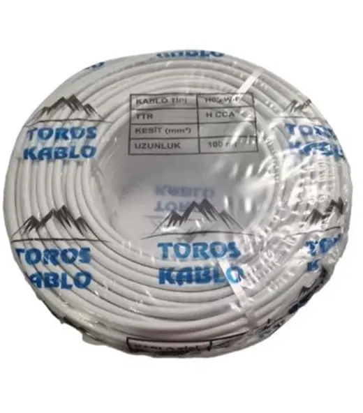 Toros Sinyal Kablosu 3x2,5 Cca Beyaz(top-100 Mt)