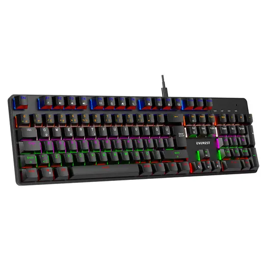 Everest KB-MK1 Lumos Beyaz USB Rainbow Red Switch Mekanik Gaming Oyuncu Klavye görseli 3