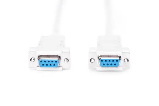 DIGITUS AK-610100-018-E Modem Bağlantı Kablosu, D-Sub9 Dişi - D-Sub9 Dişi, 1.8 metre, vidalı, bej renk alternatif görünüm