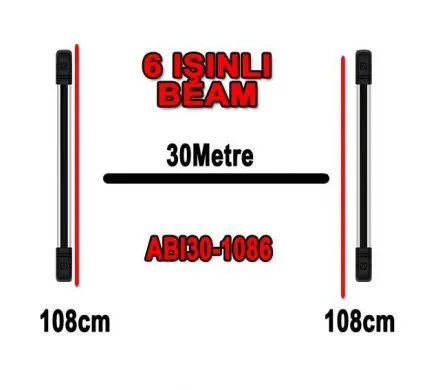 ABI30-1086 6 IŞINLI 108CM ABI30-1086 PHOTOELECTRIC BEAM DEDEKTÖR / PENCERE IŞIN BARİYERİ