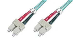 DIGITUS DK-2522-03/3 SC-SC Fiber Optik Patch Kablo, 3 metre, Multimode, Duplex, 50/125, OM3