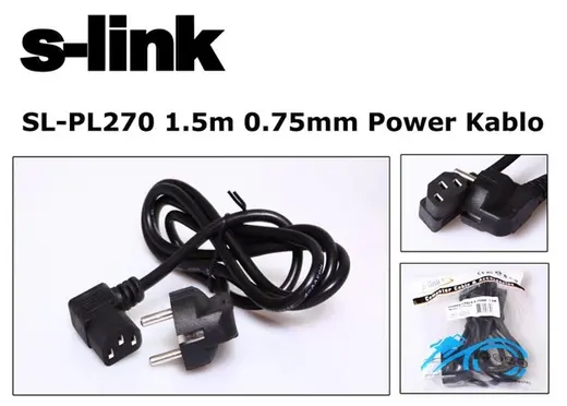 S-link SL-PL270 1.5mt 0.75mm L Power Elektrik Kablosu