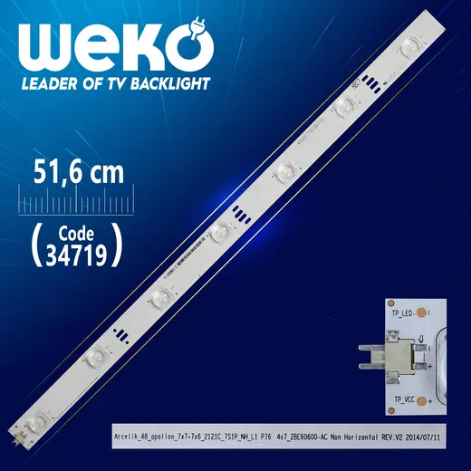 ARCELİK_48_APOLLON_7X7+7X6_2121C_7S1P_NH_L1 P76 4X7 ZBE60600-AC REV.V3 -51,6 CM 7 LEDLİ (WK-13)