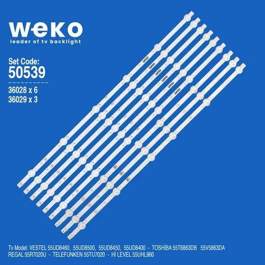 WKSET-5539 36028X6 36029X3 SVV550AQ9_REV02 9 ADET LED BAR