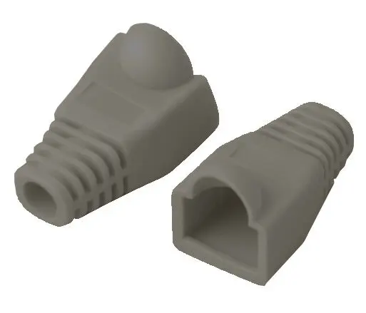 BEEK BN-BOOT-CAT6 Koruma Kılıfı, RJ45 (Category 6 (Cat. 6) / Category 5e (Cat. 5e)) için, Gri Renk