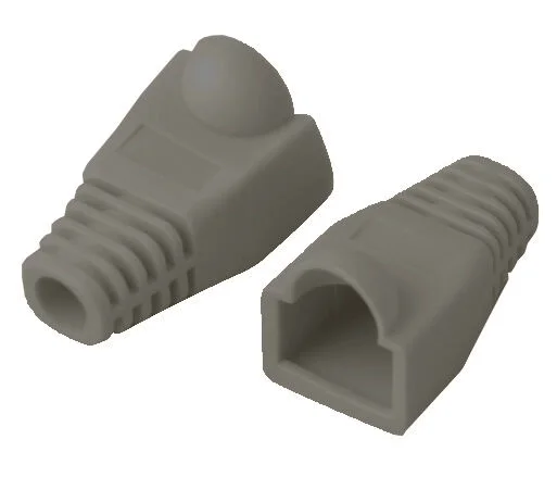 BEEK BN-BOOT-CAT6 Koruma Kılıfı, RJ45 (Category 6 (Cat. 6) / Category 5e (Cat. 5e)) için, Gri Renk