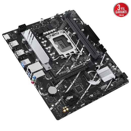 Asus PRIME B760M-R D4 Intel 1700p DDR4 5333 HDMI 2xM2 USB3.2 mATX görseli 4