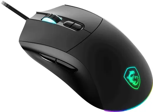 MSI GG Forge GM320 RGB 12800 DPI Kablolu Siyah Oyuncu Mouse görseli 5