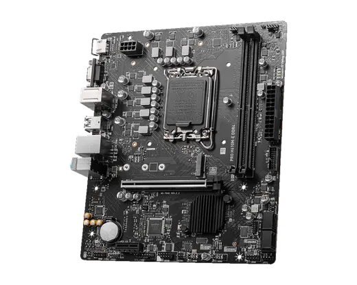 MSI PRO H610M-E DDR4 1700P DDR4 SES GLAN HDMI/VGA SATA3 USB3.2 mATX görseli 3