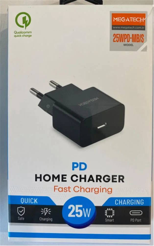 Megatech 25w Siyah Pd Type-c Ev Şarj Kafa