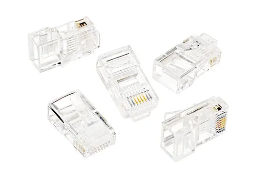 RJ45 CAT6 YENİ NESİL DELİKLİ EZ JACK KONNEKTÖR 100LÜ PAKET görseli 3