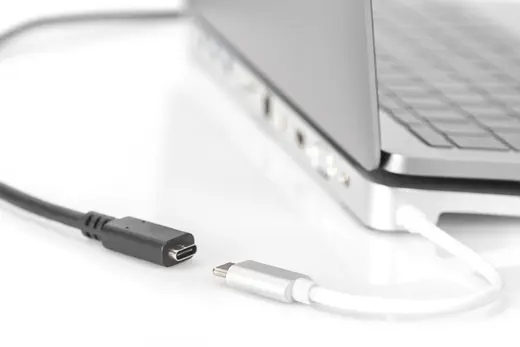 DIGITUS AK-300210-015-S USB-C Uzatma Kablosu, Tip C Erkek - Tip C Dişi, 1.5 metre, 3A, 480MB, Versiyon 2.0, siyah renk görseli 6