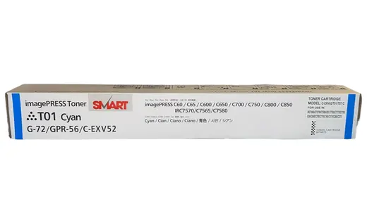 Canon EXV-52 Smart Mavi Toner IR-C 7565 7570 7580 DX 7765 7770 7780 T01 T07
