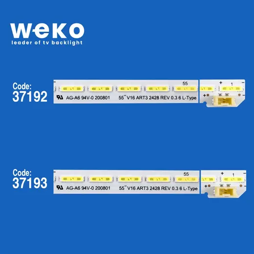 WKSET-6492 37192X1 37193X1 55 V16 ART3 2428/2429 2 ADET LED BAR (60LED) alternatif görünüm