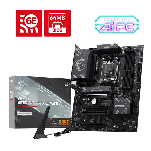 MSI B850 GAMING PRO WIFI6E HDMI-DP TYPEC PCIE 5.0 AM5 ATX görseli 7