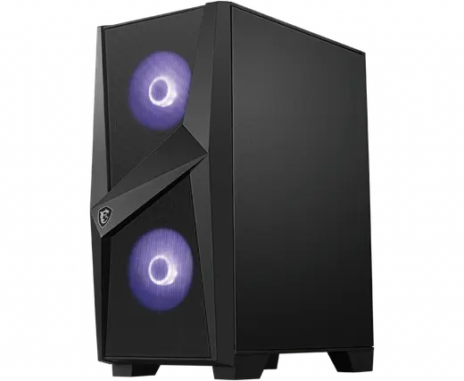MSI MAG FORGE 100M USB3.2 2x12CM RGB + 12CM FAN PENCERELI ATX SIYAH KASA görseli 3
