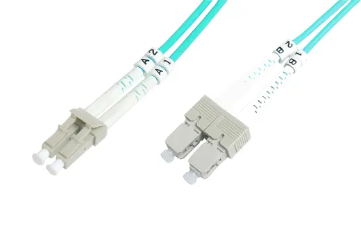 BEEK BC-FO-5LCSC-02/3 LC-SC Fiber Optik Patch Kablo, Multimode OM 3 50/125 Duplex, 3.0mm, LSZH, 2 metre