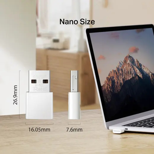MERCYSY MA30N NANO WIFI5 AC1300 Usb Kablosuz Ağ Adaptörü görseli 7