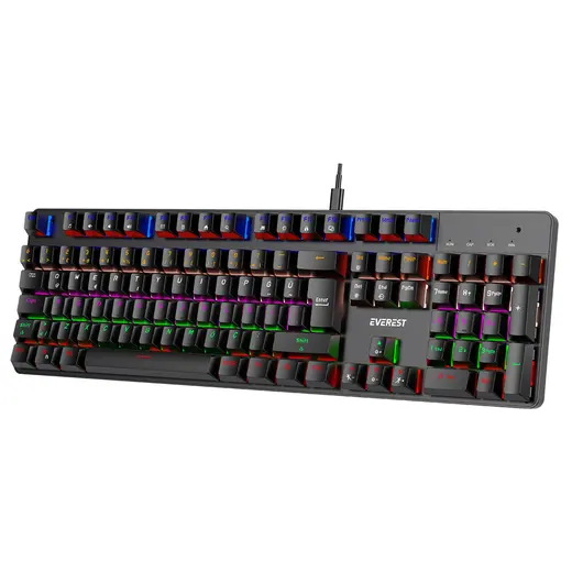 Everest KB-MK1 Lumos Beyaz USB Rainbow Red Switch Mekanik Gaming Oyuncu Klavye görseli 4