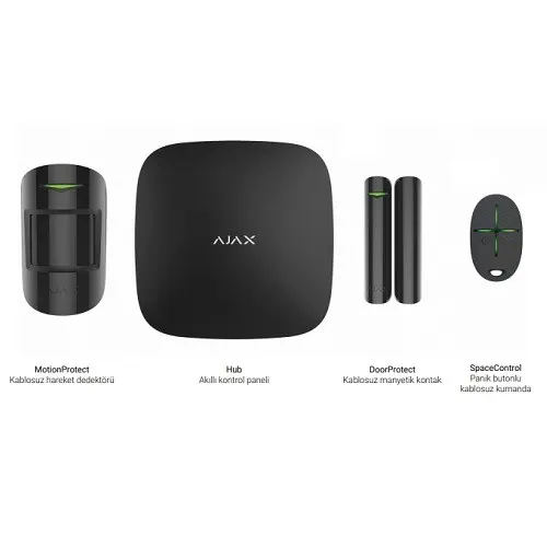 AJAX Starter Hub Kit Plus Kablosuz Alarm Seti Keypad Yok Set görseli 3