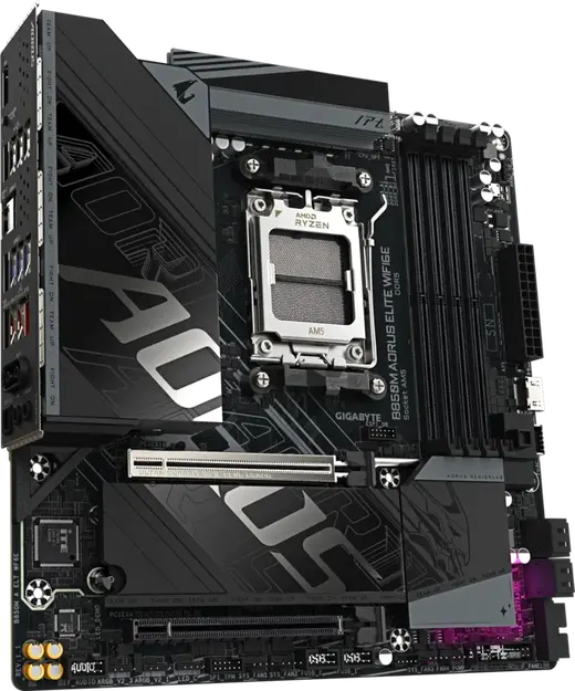 GIGABYTE B850M AORUS ELITE WIFI6E DDR5 HDMI-TP TYPEC PCEI 5.0 AM5 mATX görseli 2